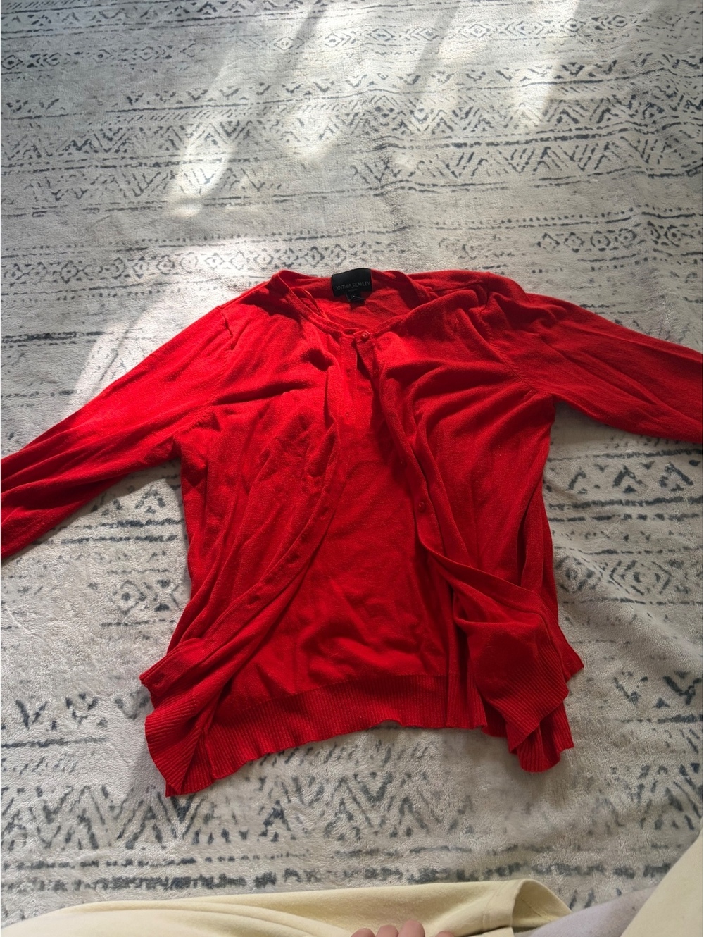 Cynthia Rowley Red Button-Up Cardigan Sweater Woman Size 1X